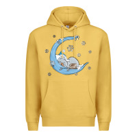 Antique Gold snowman and moon Premium Hoodie - MaliasSmallBusiness