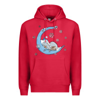 Cardinal snowman and moon Premium Hoodie - MaliasSmallBusiness