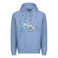 Colony Blue snowman and moon Premium Hoodie - MaliasSmallBusiness