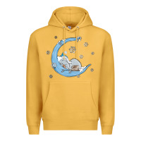 Mustard snowman and moon Premium Hoodie - MaliasSmallBusiness