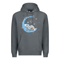 Rock snowman and moon Premium Hoodie - MaliasSmallBusiness