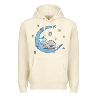 Sandshell snowman and moon Premium Hoodie - MaliasSmallBusiness