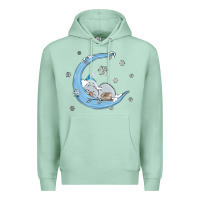 Seafoam snowman and moon Premium Hoodie - MaliasSmallBusiness