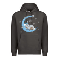 Smoke snowman and moon Premium Hoodie - MaliasSmallBusiness