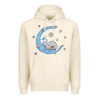 Tofu snowman and moon Premium Hoodie - MaliasSmallBusiness