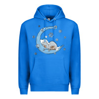 True Royal snowman and moon Premium Hoodie - MaliasSmallBusiness