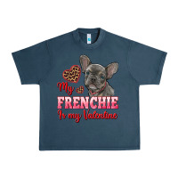 Midnight Navy my frenchie is my valentine Urban Heavy Tee - RanaPortraitStore