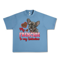 Pebble Blue my frenchie is my valentine Urban Heavy Tee - RanaPortraitStore