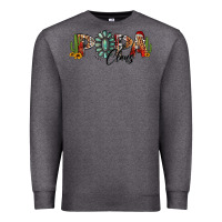 Charcoal Heather western christmas papa claus sunflowers and cactus Premium Sweatshirt - Jasminsmagicworld