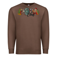 Chestnut western christmas papa claus sunflowers and cactus Premium Sweatshirt - Jasminsmagicworld