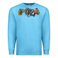 Ocean Blue western christmas papa claus sunflowers and cactus Premium Sweatshirt - Jasminsmagicworld