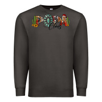 Smoke western christmas papa claus sunflowers and cactus Premium Sweatshirt - Jasminsmagicworld