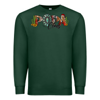Sports Green western christmas papa claus sunflowers and cactus Premium Sweatshirt - Jasminsmagicworld