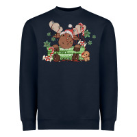 Navy christmas reindeer Heavyweight Sweatshirt - MaliasSmallBusiness