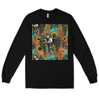 Black faith cross seamless pattern Long Sleeve Tee - HRA Design Shop
