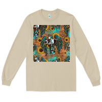 Mushroom faith cross seamless pattern Long Sleeve Tee - HRA Design Shop