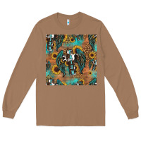 Toasted Coconut faith cross seamless pattern Long Sleeve Tee - HRA Design Shop