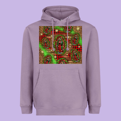 Our Lady Of Guadalupe Christmas Heavyweight Hoodie Designed By Jasminsmagicworld