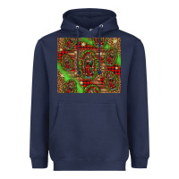 Navy our lady of Guadalupe Christmas Heavyweight Hoodie - Jasminsmagicworld