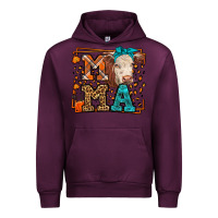 Mauve Wine Western Fall Cow Mama Urban Hoodie - LillyAllenDesigns