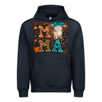 Navy Western Fall Cow Mama Urban Hoodie - LillyAllenDesigns