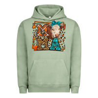Pigment Oil Green Western Fall Cow Mama Urban Hoodie - LillyAllenDesigns
