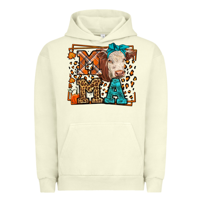 Western Fall Cow Mama Urban Hoodie by LillyAllenDesigns | Teevron