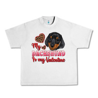 Lunar Rock my dachshund is my valentine Urban Heavy Tee - RanaPortraitStore