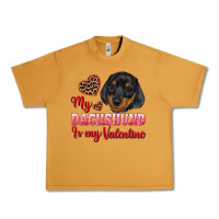 Peanut Butter my dachshund is my valentine Urban Heavy Tee - RanaPortraitStore