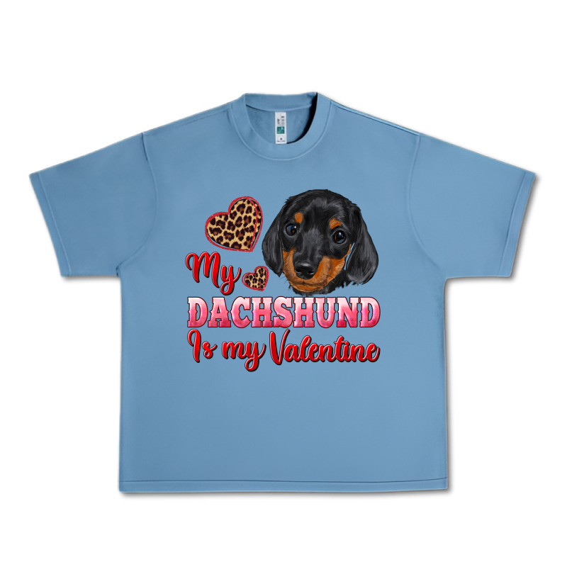 My Dachshund Is My Valentine Urban Heavy Tee by RanaPortraitStore | Teevron