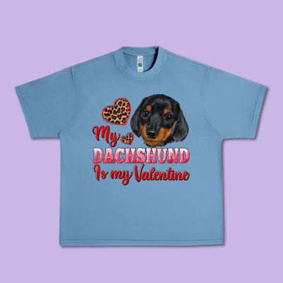 My Dachshund Is My Valentine Urban Heavy Tee Designed By Ranaportraitstore