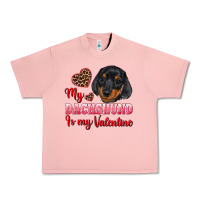Salmon my dachshund is my valentine Urban Heavy Tee - RanaPortraitStore