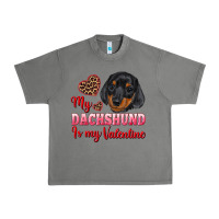 Tornado my dachshund is my valentine Urban Heavy Tee - RanaPortraitStore