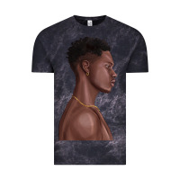 Cloud Black afro black man Vintage Tee - texasbilliewilder