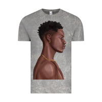 Cloud Rock afro black man Vintage Tee - texasbilliewilder