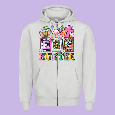 Egg Hunter Zipper Hoodie Designed By Adodesignshop