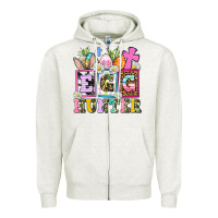 Oatmeal Heather egg hunter Zipper Hoodie - AdoDesignShop