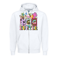White egg hunter Zipper Hoodie - AdoDesignShop