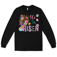 Black he is risen easter Long Sleeve Tee - Neo Western