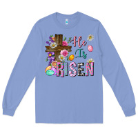 Colony Blue he is risen easter Long Sleeve Tee - Neo Western