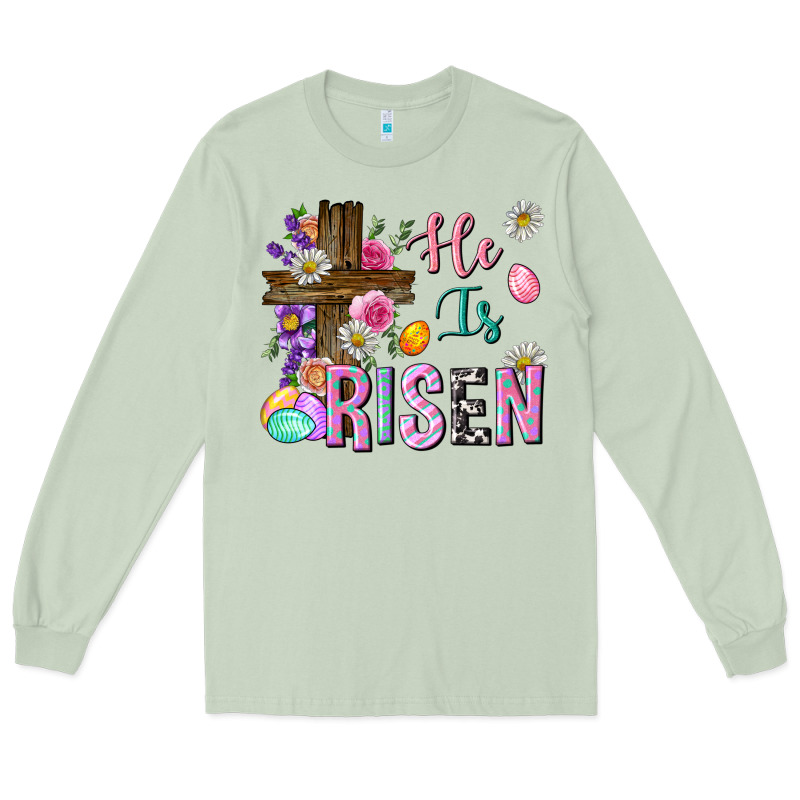 He Is Risen Easter Long Sleeve Tee by Neo Western | Teevron