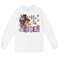 White he is risen easter Long Sleeve Tee - Neo Western