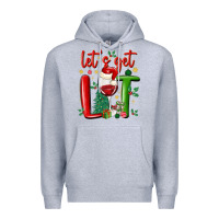 Heather Grey let's get lit Premium Hoodie - MaliasSmallBusiness
