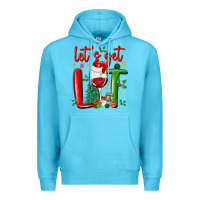 Ocean Blue let's get lit Premium Hoodie - MaliasSmallBusiness