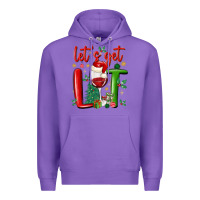Purple let's get lit Premium Hoodie - MaliasSmallBusiness