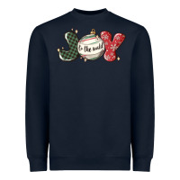 Navy joy to the world Heavyweight Sweatshirt - MaliasSmallBusiness