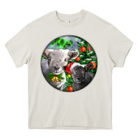 Cream christmas southdown baby sheeps Heavy Core Tee - LillyAllenDesigns