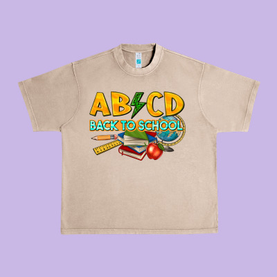 Abcd Back To School Urban Heavy Tee Designed By Texasbilliewilder