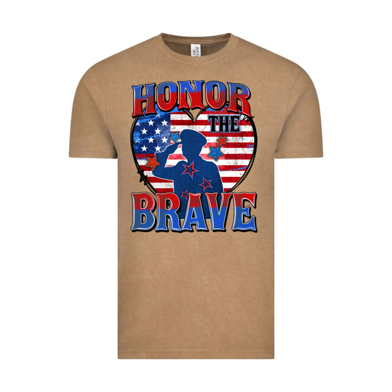 Honor The Brave Vintage Tee by Zillion Design Studio | Teevron