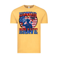 Vintage Mustard honor the brave Vintage Tee - Zillion Design Studio